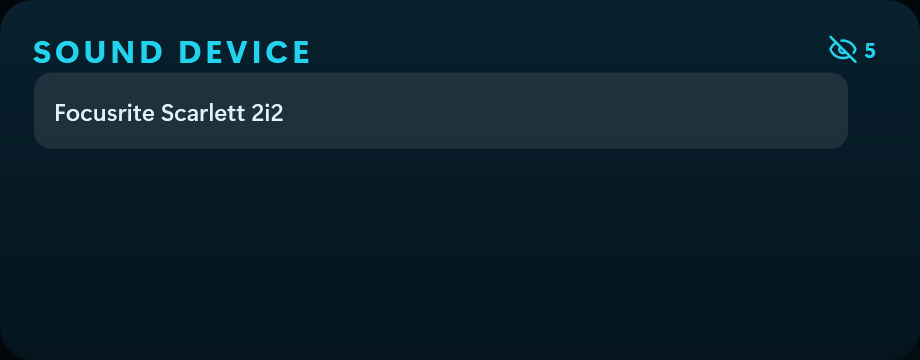 The Sound device widget