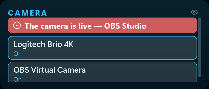 The Camera widget