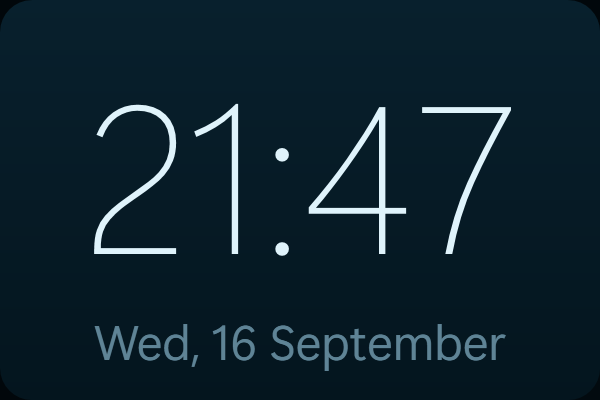 The Clock widget