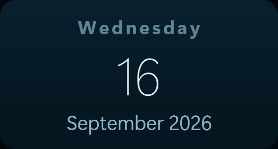 The Date widget