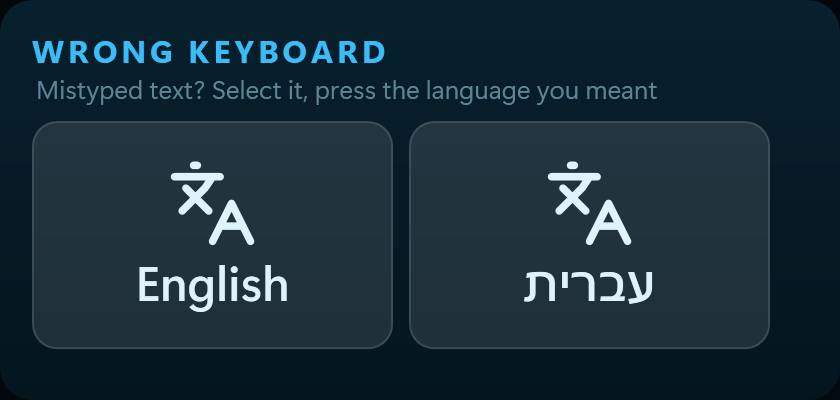 The Wrong keyboard widget