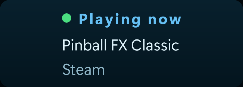 The Playing now widget