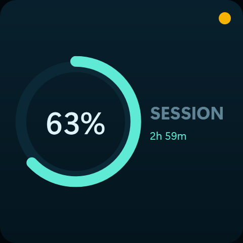 The Claude · Session widget