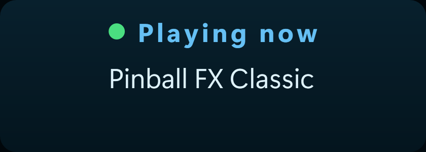 The Steam · playing now widget