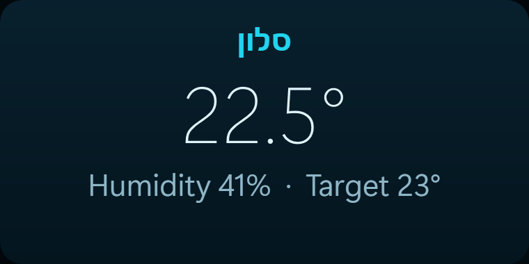 The Thermostat widget