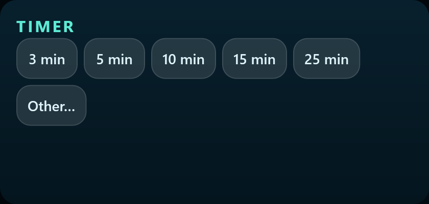 The Timer widget