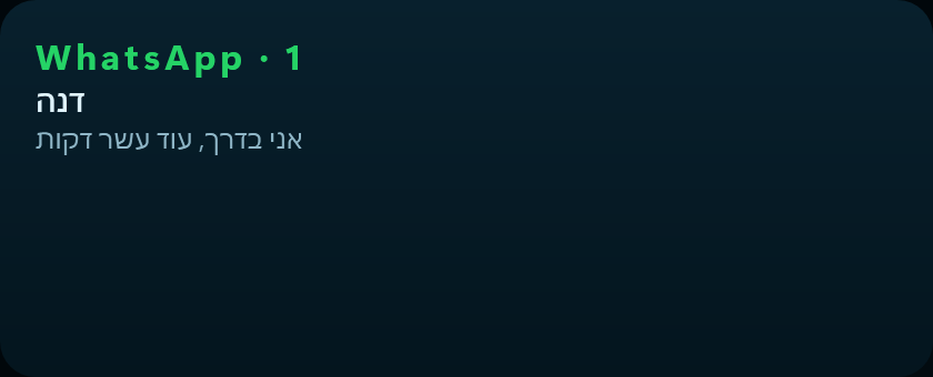 The WhatsApp · messages widget