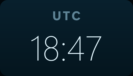 The World clock widget